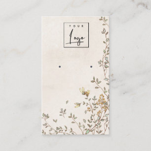 Elegant Dusky Floral Vine Logo Veroorbaar beeldsch Visitekaartje