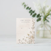 Elegant Dusky Floral Vine Stud die beeldscherm ver Visitekaartje (Staand voorkant)