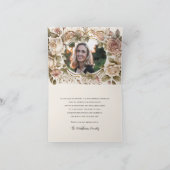 Elegant Dusky Roos Floral Bereavement Hartelijk da Bedankkaart (Binnen)