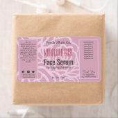 Elegant Dusky Roos Roze Gezicht Haarolie Serum Lab Etiket (Insitu)