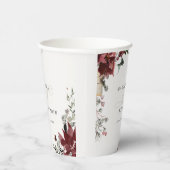 Elegant Dusky Warm Winter Festive Foliage Papieren Bekers (Rechts)