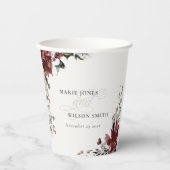 Elegant Dusky Warm Winter Festive Foliage Papieren Bekers (Voorkant)