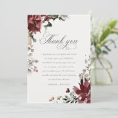 Elegant Dusky Warm Winter Festive Foliage Wedding Bedankkaart (Staand voorkant)
