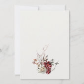 Elegant Dusky Warm Winter Festive Foliage Wedding Bedankkaart (Achterkant)