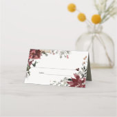 Elegant Dusky Warm Winter Festive Foliage Wedding Plaatskaartje (Achterkant)