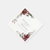 Elegant Dusky Warm Winter Festive Foliage Wedding Servet (Hoek)