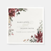 Elegant Dusky Warm Winter Festive Foliage Wedding Servet (Voorkant)