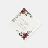 Elegant Dusky Warm Winter Festive Foliage Wedding Servet (Hoek)