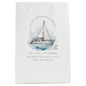 Elegant Dusky zeilboot Yacht zeillandschap bruilof Medium Cadeauzakje (Voorkant)