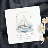 Elegant Dusky zeilboot Yacht zeillandschap bruilof Servet