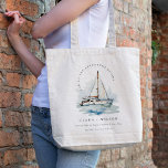 Elegant Dusky zeilboot Yacht zeillandschap bruilof Tote Bag<br><div class="desc">Als u een ander bijpassend product of aanpassing nodig hebt,  bericht dan via Zazzle.</div>