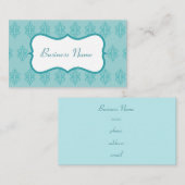 Elegant Dusty Aqua Visitekaartjes (Voorkant / Achterkant)