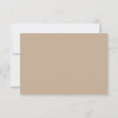 Elegant Dusty Beige Modern Typography Wedding RSVP Kaartje (Achterkant)