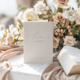 Elegant Dusty Beige Roze Foto bruiloft haar stem Kaart