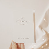 Elegant Dusty Beige Roze Foto bruiloft haar stem Kaart