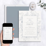Elegant Dusty Blue 50th Birthday Floral Line Art Kaart<br><div class="desc">Introductie van de Elegant Dusty Blue 50th Birthday Floral Line Art Invitation - de perfecte manier om uw speciale gelegenheid te laten opvallen. Met een opvallend stoffig blauw bloemenlijnkunstontwerp dat zeker de aandacht zal trekken, straalt deze uitnodiging elegantie uit vanuit elke hoek. En met een moderne, met de hand geletterde...</div>