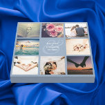 Elegant Dusty Blue Ampersand Wedding Photo Collage Canvas Afdruk<br><div class="desc">Modern Elegant Ampersand Wedding Photo Collage</div>