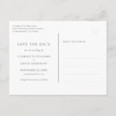Elegant Dusty Blue and Gold Wedding Save the Date Aankondigingskaart (Achterkant)