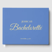 Elegant Dusty Blue Bachelorette Party Gastenboek (Voorkant)
