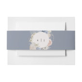 Elegant Dusty Blue Beach Wedding Uitnodigingen Wikkel (Voorkant Voorbeeld)