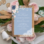 Elegant Dusty Blue Blush Rustic Wood Lace Script Kaart<br><div class="desc">We zijn zo blij met deze trendy dusty blauw en blush roze florale, rustige trouwfotouitnodiging. Het was niet makkelijk om met een bijbelend design te komen dat we aan onze esthetische eisen hadden voldaan, maar toen deden we het, en nu zijn we verliefd! Met handgeschreven scripttypografie, witte waterverf florals, een...</div>