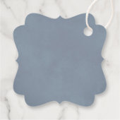 Elegant Dusty Blue Boho Rozen bruiloft dank u Bedankjes Labels (Achterkant)