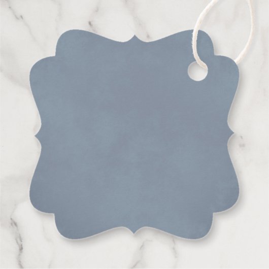 Elegant Dusty Blue Boho Rozen bruiloft dank u Bedankjes Labels (Achterkant)