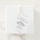 Elegant Dusty Blue Boho Rozen bruiloft dank u Bedankjes Labels (In situ)