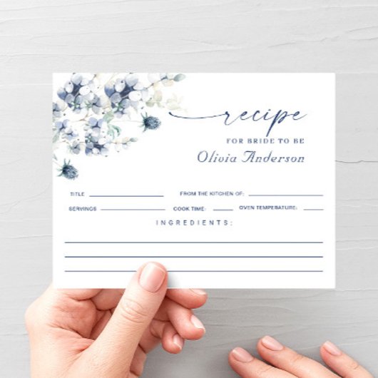 Elegant Dusty Blue Boho Vrijgezellenfeest Recipe K Briefkaart
