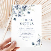 Elegant Dusty Blue Boho Winter VRIJGEZELLENFEEST Kaart