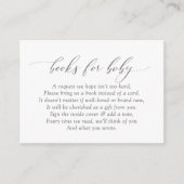 Elegant Dusty Blue Books for Baby Request Informatiekaartje (Voorkant)