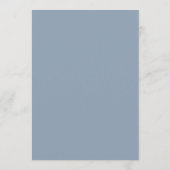 Elegant Dusty Blue Border | Classic Luxe  Menu (Achterkant)