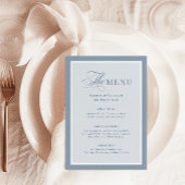 Elegant Dusty Blue Border | Classic Luxe  Menu