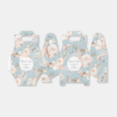 Elegant dusty blue botanical floral garden bruilof bedankdoosjes (Uitgevouwen)