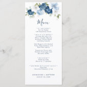 Elegant Dusty Blue Botanical Greenery Wedding Menu (Voorkant)