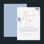 Elegant Dusty Blue Bow Bridal Shower Thank You Bedankkaart<br><div class="desc">Say “thank you” with flair using this gold and light blue bow thank you card! Featuring a watercolor ribbon and stylish script,  this card is the perfect mix of sweet and sophisticated — just like the bride-to-be.</div>