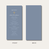 Elegant Dusty Blue Boy First Communion Menu