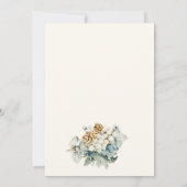 Elegant Dusty Blue Bridal Shower Kaart (Achterkant)