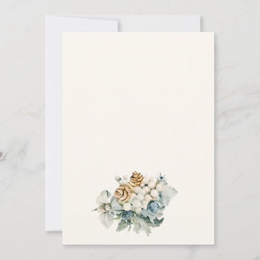 Elegant Dusty Blue Bridal Shower Kaart (Achterkant)