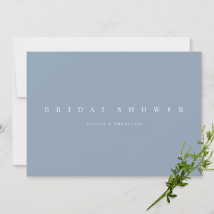 Elegant Dusty Blue Bridal Shower Kaart
