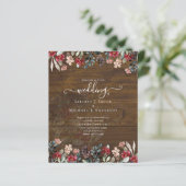Elegant Dusty Blue Burgundy Floral Wedding (Staand voorkant)