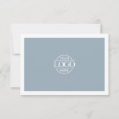 Elegant Dusty Blue Business Gift Certificate Logo (Achterkant)