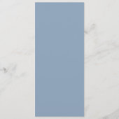 Elegant Dusty Blue Calligrafie Script bruiloft Menu (Achterkant)