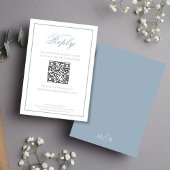Elegant Dusty Blue Calligraphy Script RSVP