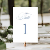 Elegant Dusty Blue Calligraphy Wedding Kaart