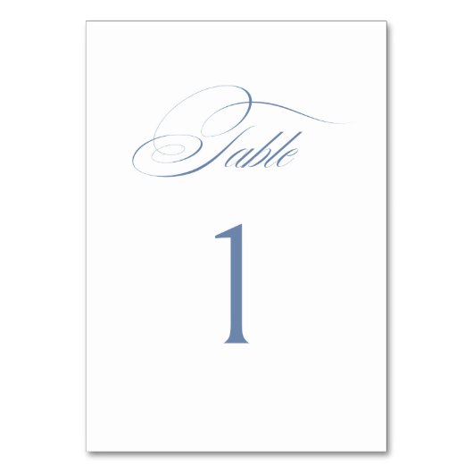 Elegant Dusty Blue Calligraphy Wedding Kaart (Voorkant)