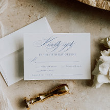 Elegant Dusty Blue Calligraphy Wedding