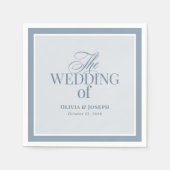 Elegant Dusty Blue | Classic Luxe Wedding Servet (Voorkant)