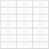 Elegant Dusty Blue Classic Script Guest Address Sticker (Voorkant)