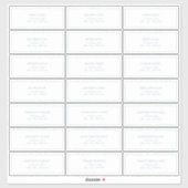 Elegant Dusty Blue Classic Script Guest Address Sticker (Vel)